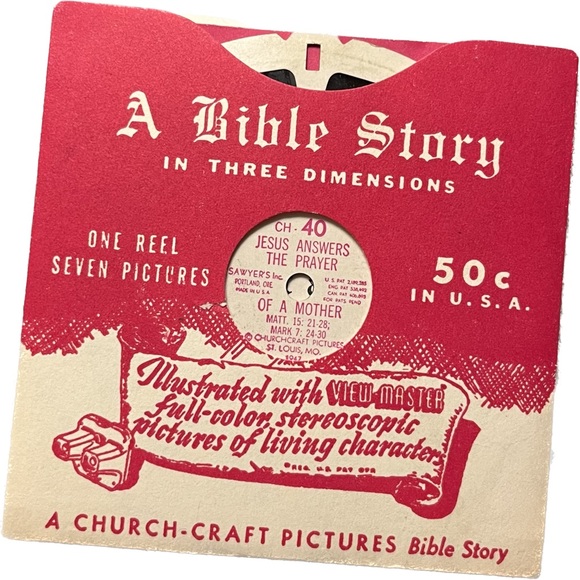🎈2/$20 - VIEW-MASTER Reel CH-40 “A Bible Story in 3D” 1947. - Picture 2 of 6